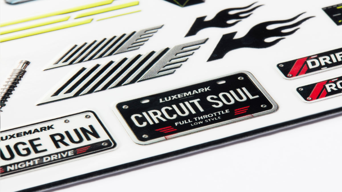 JDM Tuning UV Crystal Transfer Stickers, Drift Touge Racing Waterproof Decals, Automotive Modified Water Transfer Stickers for Car Model, Laptop, Motorcycle